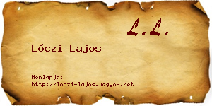 Lóczi Lajos névjegykártya