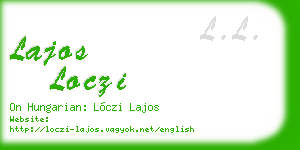 lajos loczi business card